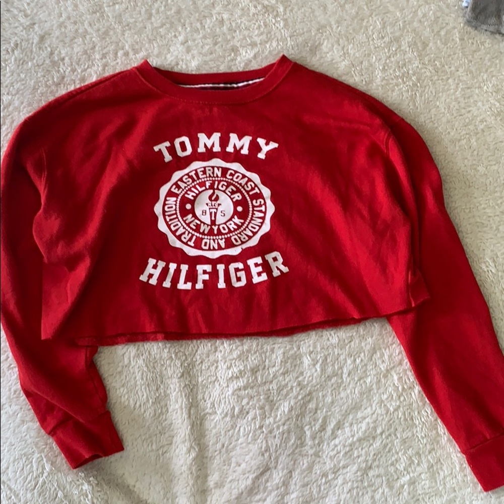 tommy hilfiger long sleeve crop